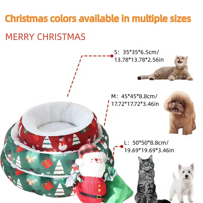 Christmas Mattresses For Pet Dogs And Cats, Warm Pet Beds