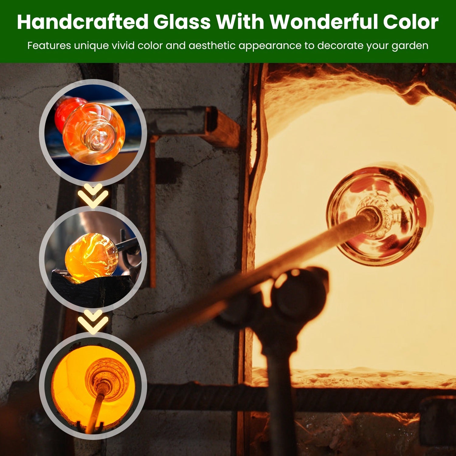 Hand-Blown Glass Hummingbird Feeder with Ant Moat & Perch