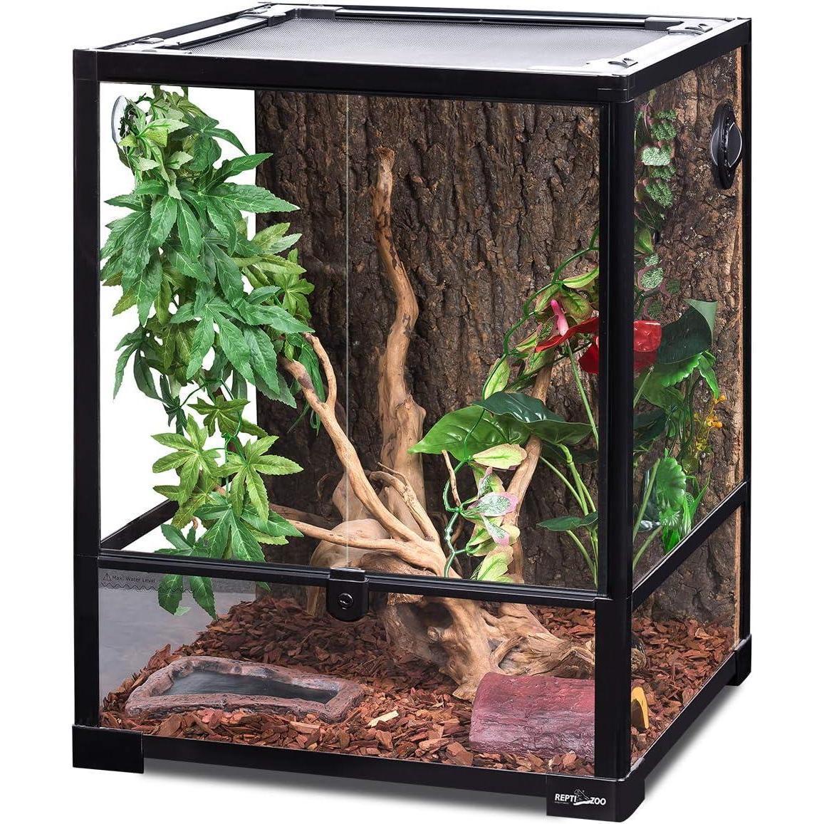 Front-opening Double-hinged Door With Top Screen Ventilation 30 Gallon Large Assembled Reptile Glass Breeding Box