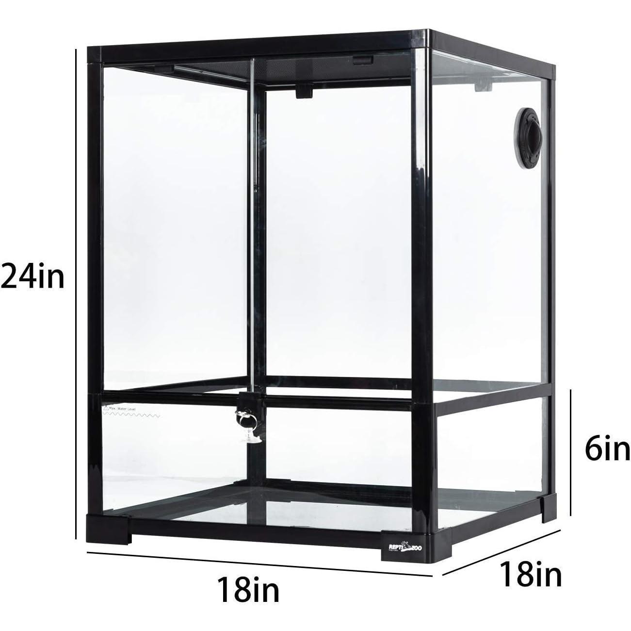 Front-opening Double-hinged Door With Top Screen Ventilation 30 Gallon Large Assembled Reptile Glass Breeding Box