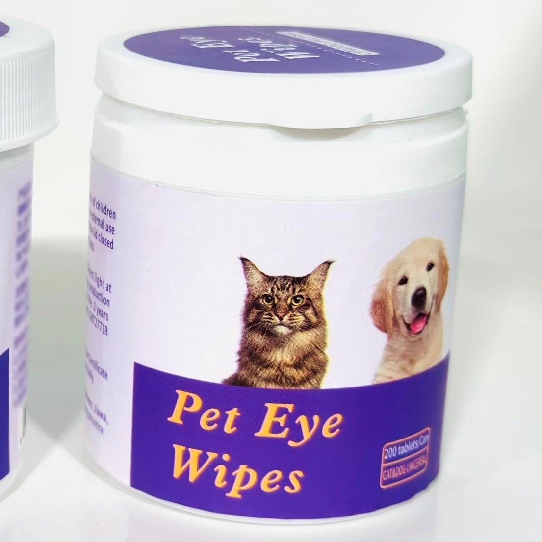 Pet Eye Wipes, 200 Wipes  Can Pet Eye CleaningWipes, Tear Stain Removing Wipe