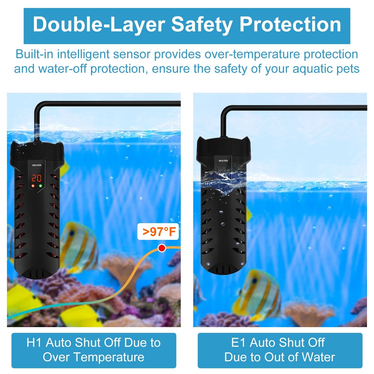 Fish Tank Heater with External Thermostat