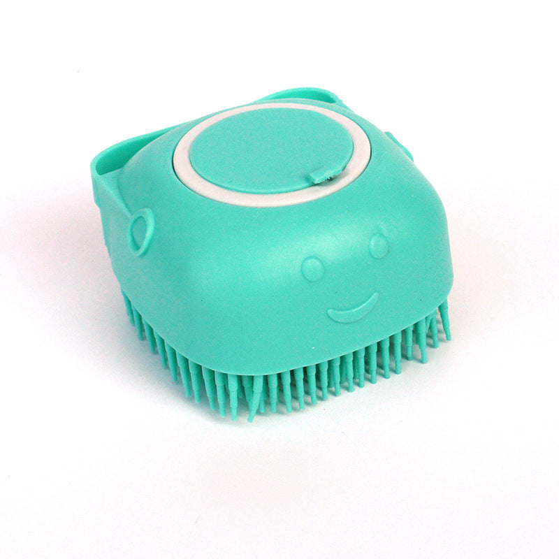 Silicone Dog Bath Massage Gloves Brush Pet Cat Bathroom Cleaning Tool Comb Brush For Dog Can Pour Shampoo Dog Grooming