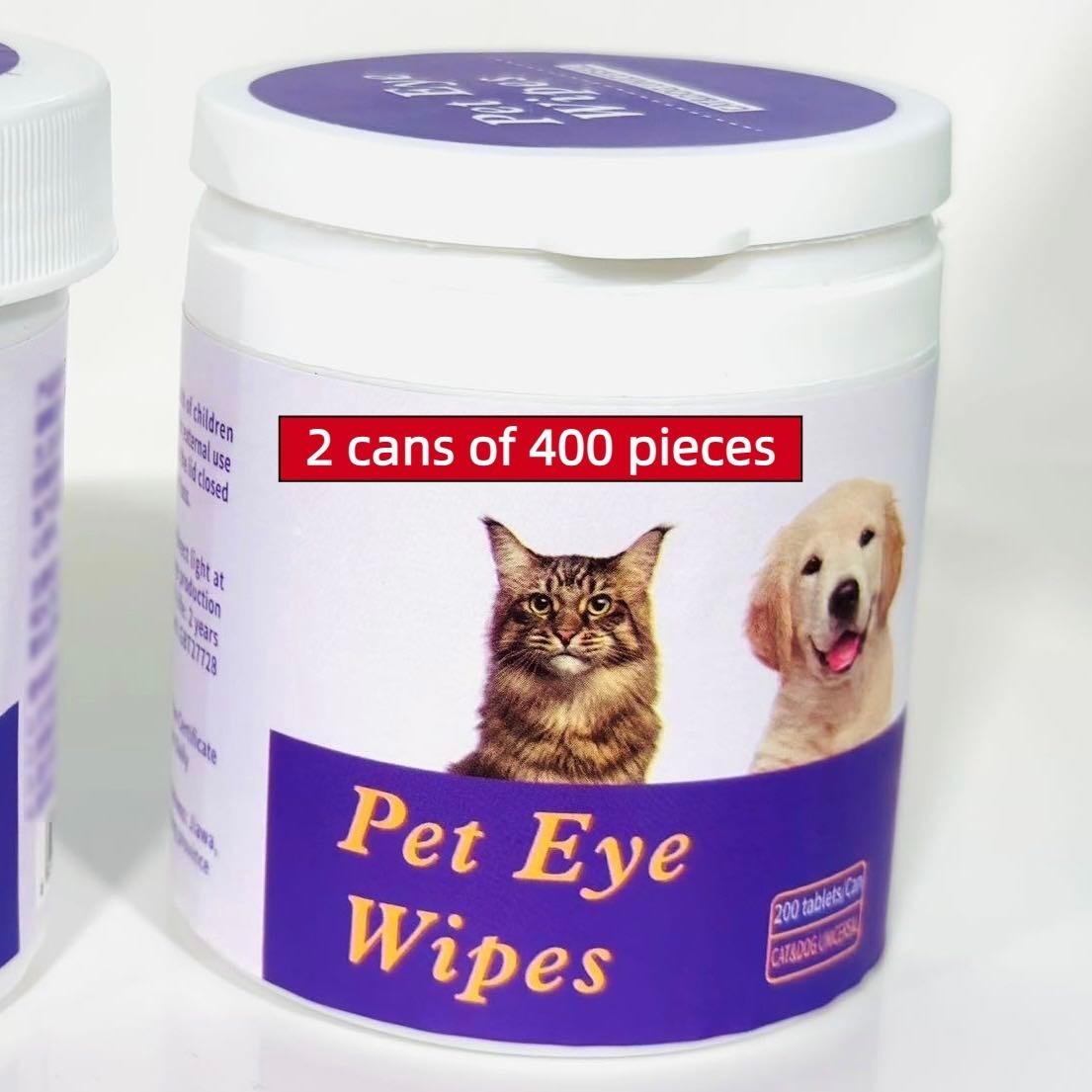 Pet Eye Wipes, 200 Wipes  Can Pet Eye CleaningWipes, Tear Stain Removing Wipe