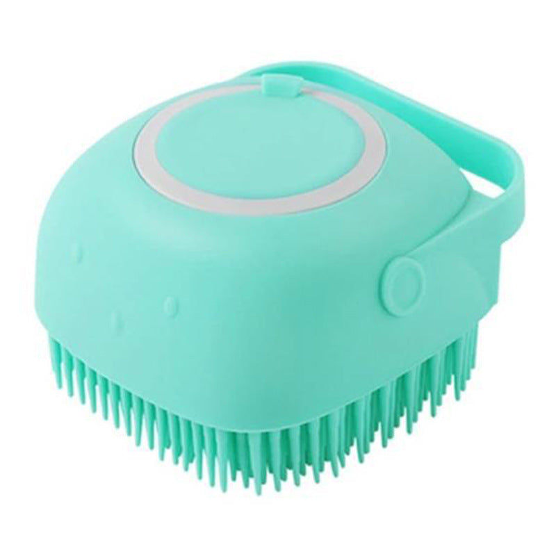 Silicone Dog Bath Massage Gloves Brush Pet Cat Bathroom Cleaning Tool Comb Brush For Dog Can Pour Shampoo Dog Grooming