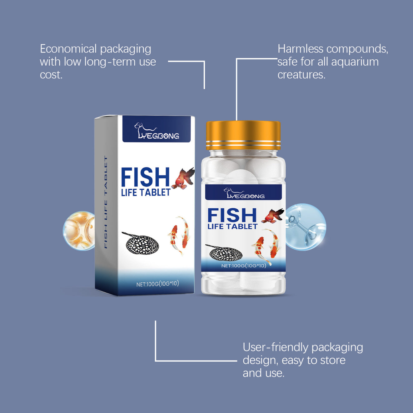 Yegbong Ornamental Fish Aquarium Salt Tablets Fish Tank Salt, Fish Salt For Ornamental Fish, Salt Tablets For Fish Farming, Mineral Salt