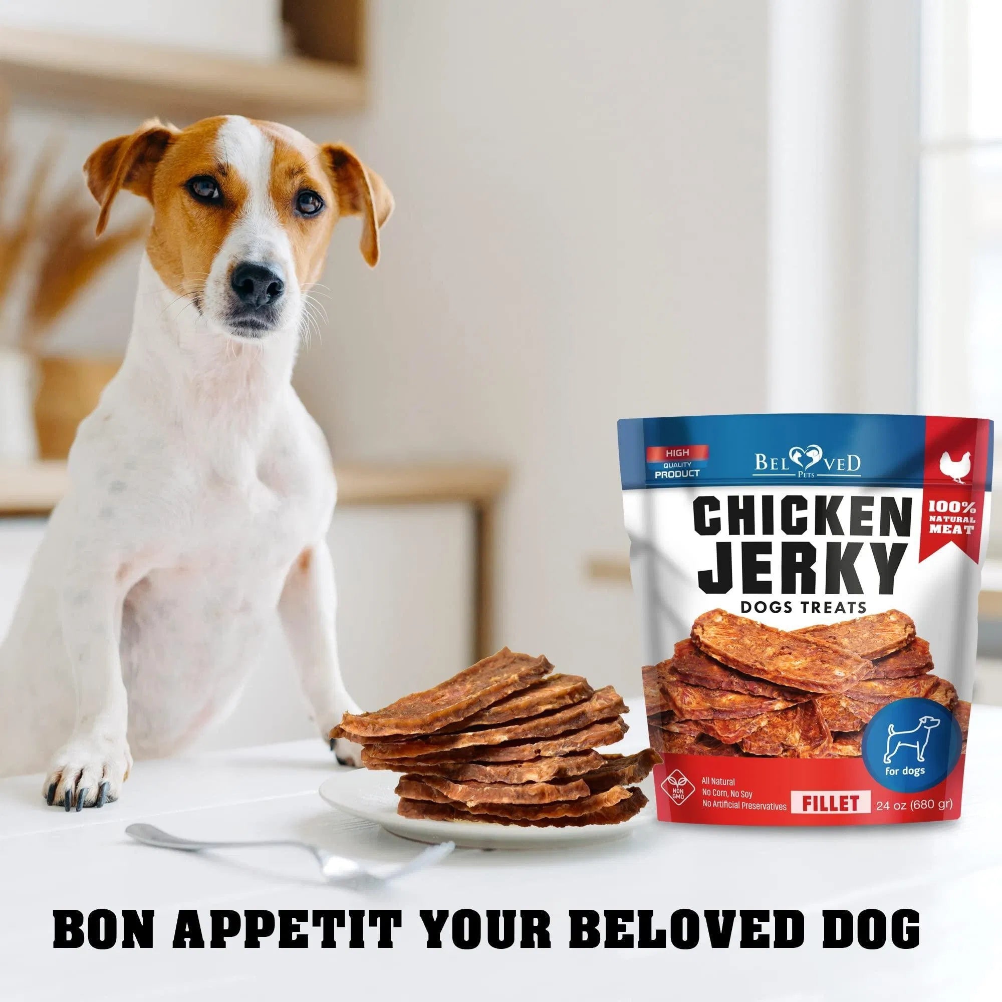 High-Protein Chicken Jerky Dog Treats