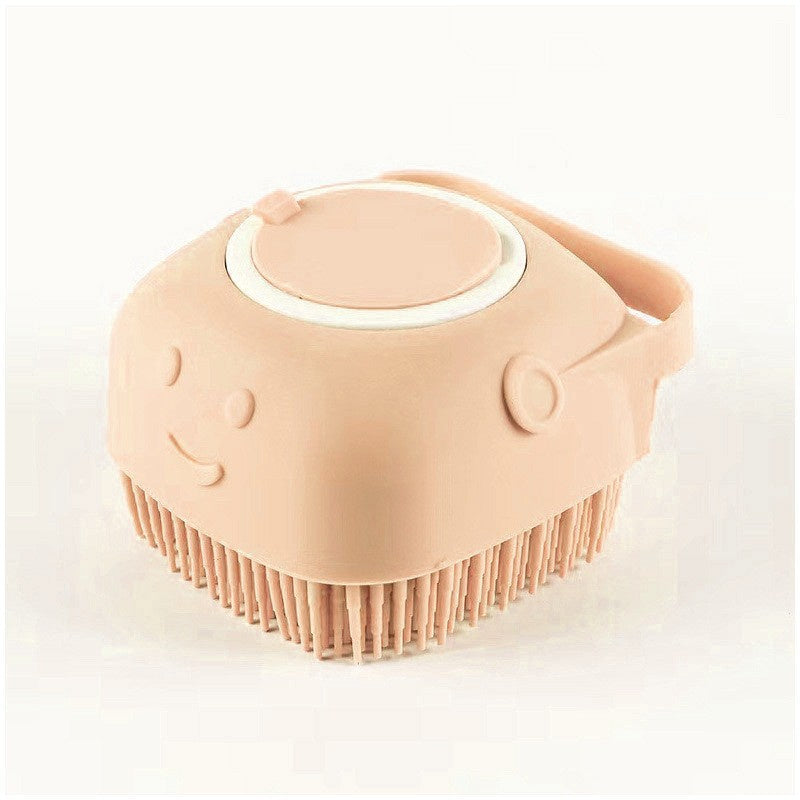 Silicone Dog Bath Massage Gloves Brush Pet Cat Bathroom Cleaning Tool Comb Brush For Dog Can Pour Shampoo Dog Grooming