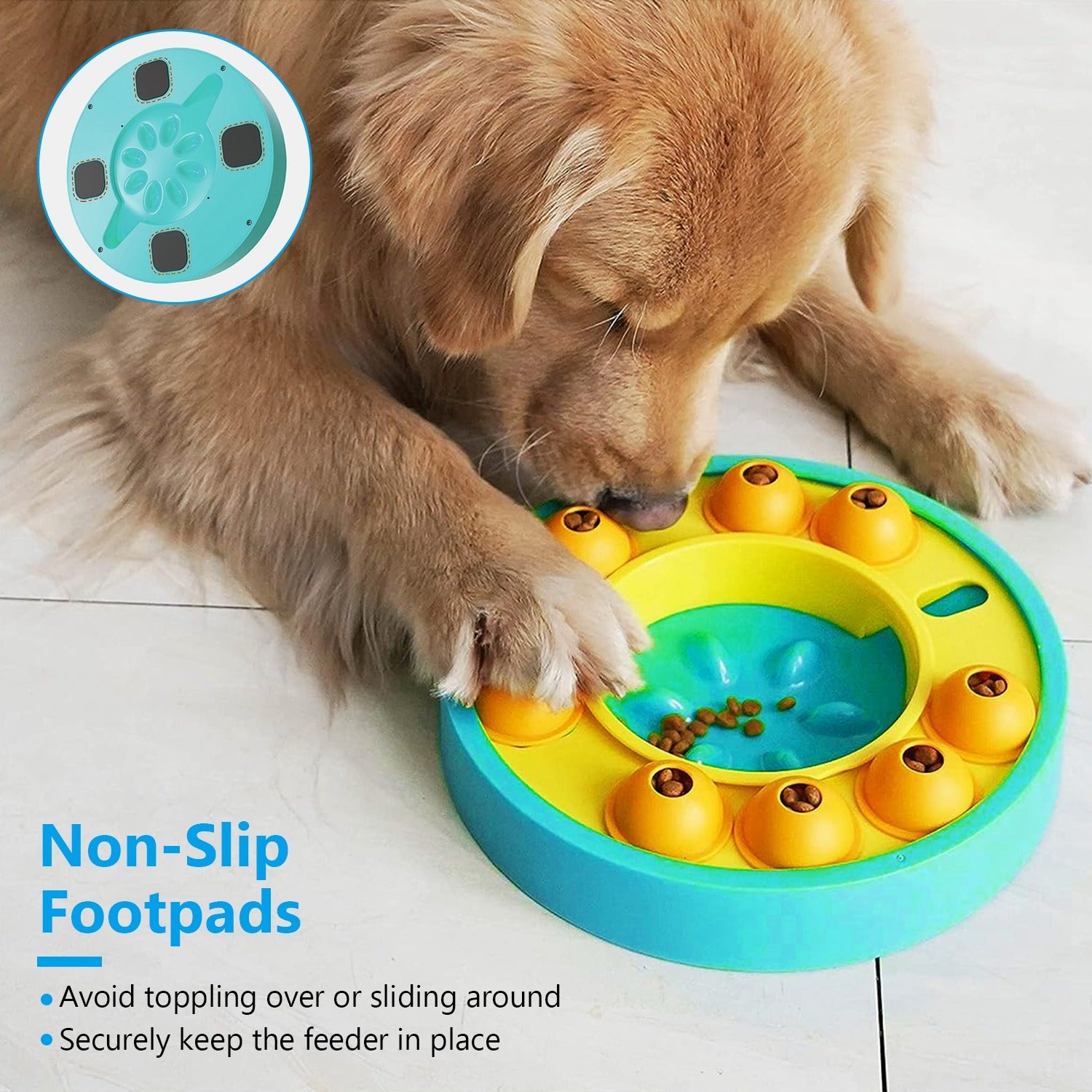 Interactive Dog Puzzle Toy & Slow Feeder - Treat Dispensing for Mental Enrichment & IQ Training - for Small to Large Pets